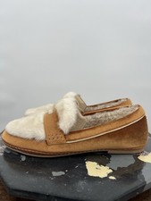 BIRDIES Heron Loafer Slipper Cozy Tan Velvet Faux Fur Sz 9 NWOB