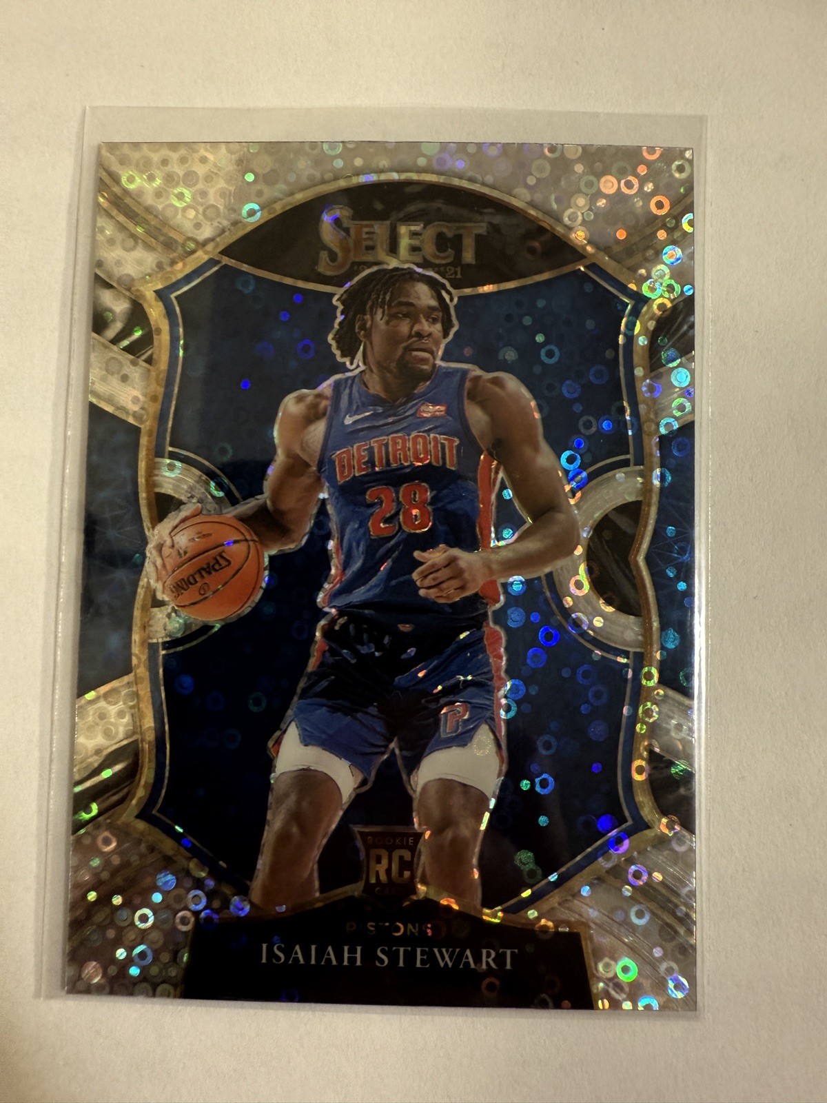 2020-21 Select Concourse Isaiah Stewart Silver Fast Break Disco Prizm #76 