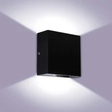 Mini LED Wall Sconces Dimmable 10W Modern Wall Lamp Up Down Wall Fixtures Black