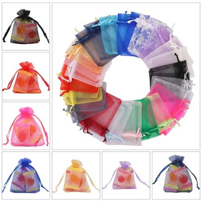 1-25 Stück Organza Geschenktüten klein Kordelzugbeutel Hochzeit Schmuck Gastgeschenk Beutel