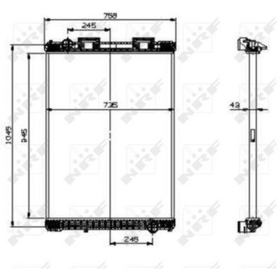 NRF 519537 Kühler Motorkühlung Aluminium Kunststoff ohne Rahmen