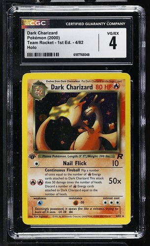 Dark Charizard (1st Edition) graded CGC 4 for sale on eBay