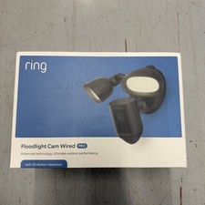 Brand New Ring Floodlight Cam Pro Outdoor Wired Wi-Fi 1080p Network Camera Black