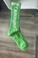 Chrome Hearts CH Logo Socks in Green Medium