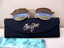  NWT MAUI JIM ISLAND EYES Gold  HCL Bronze Polarized Sunglasses  H859-16