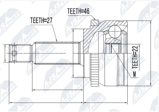 Nty Joint Set OE Zu Vergl.: 49500-1H010, 49501-1H010, 49591-1H011 For HYUNDAI