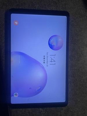 Samsung Tablet Black Android Wi-Fi with Blue Screen Interface