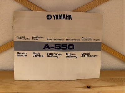 Yamaha A-550 - Bedienungsanleitung für Vollverstärker - Handbuch