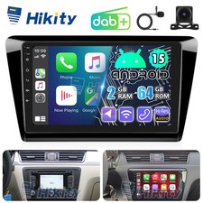 DAB+ CarPlay 2+64GB Android Radio GPS Navi WiFi Kamera Für Skoda Rapid Spaceback