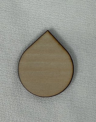Custom Laser Cut Unfinished Teardrop Raindrop Shape Wood Cutout