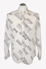 Versace Herren Hemd Gr. S (46) Schwarz / Weiß