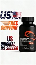 Horny Goat Weed Max 1560mg Dietary Supplement 60 Capsules Sealed Herbal Blend