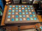 Mid-Century Millifiori Murano Mosaic Heavy Dark Wood Jewelry Box