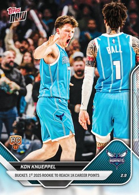 Kon Knueppel RC 1k Career Points - 2025-26 NBA Topps NOW - Card 167