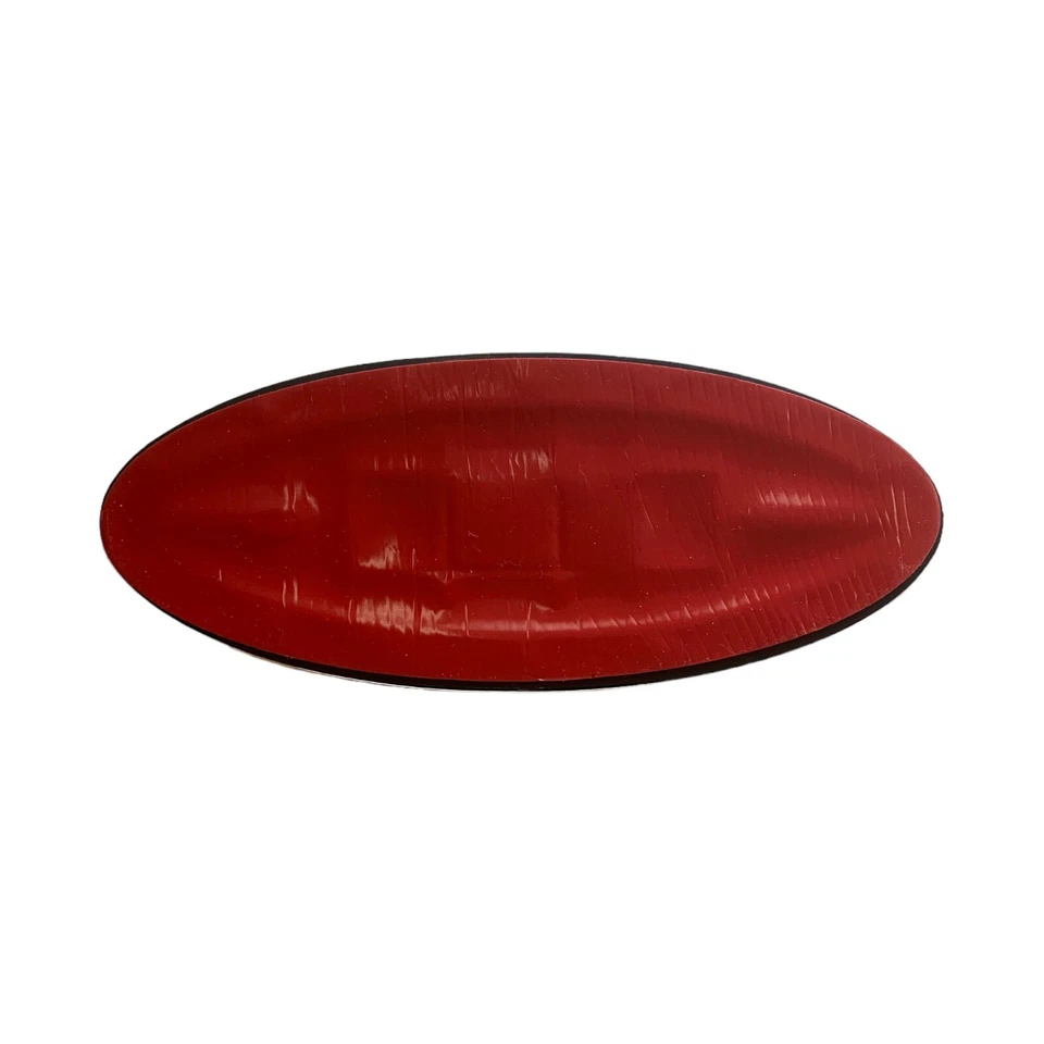 Logo 7" Emblem: BLACK Oval Chrome Edge Badge for Ford Grille or Tailgate - Image 2 of 2