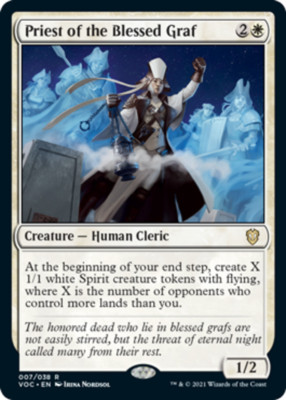 x1 Priest of the Blessed Graf R MTG Commander Innistrad: Crimson Vow M/NM, Engli