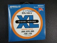 D'Addario EXL160-5 Nickel Wound Bass Strings-Medium Gauge,5 strings