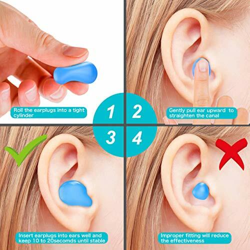 Ear Plugs for Sleeping Swimming,8 Pair Reusable Slicone Moldable Noise Canceling - Bild 4 von 9