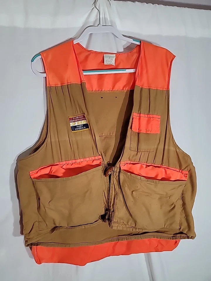 Support Conservation Patch Orange/Brown Safety Hunting Vest Size XL - Image 4 of 4