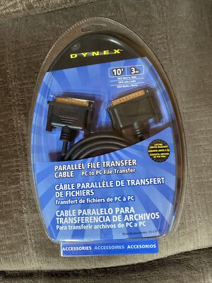 Dynex - 10' Parallel File Transfer Cable DXZ-C101791 New Sealed