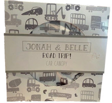 Jonah Belle Road Trip Infant Car Seat Canopy-Gray/White Cars Trucks