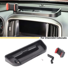 Mount Phone Holder Storage Tray Dash Box Organizer For Chevrolet Colorado 2014+