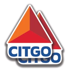 CITGO GASOLINE DECALs 2 Stickers Bogo Antique Car Window Bumper