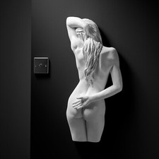 Large 3D Wall Art Sculpture | White Venetian Finish | Made in UK | Hand Painted