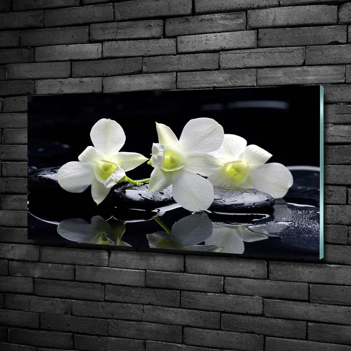 Glasbild / Wandbild Aus Gehrtetem Glas  Weie Orchidee Blume  Unikat In  Jeder Gre Von VA Art-Glass Wandbild Xxl Abstrakt
