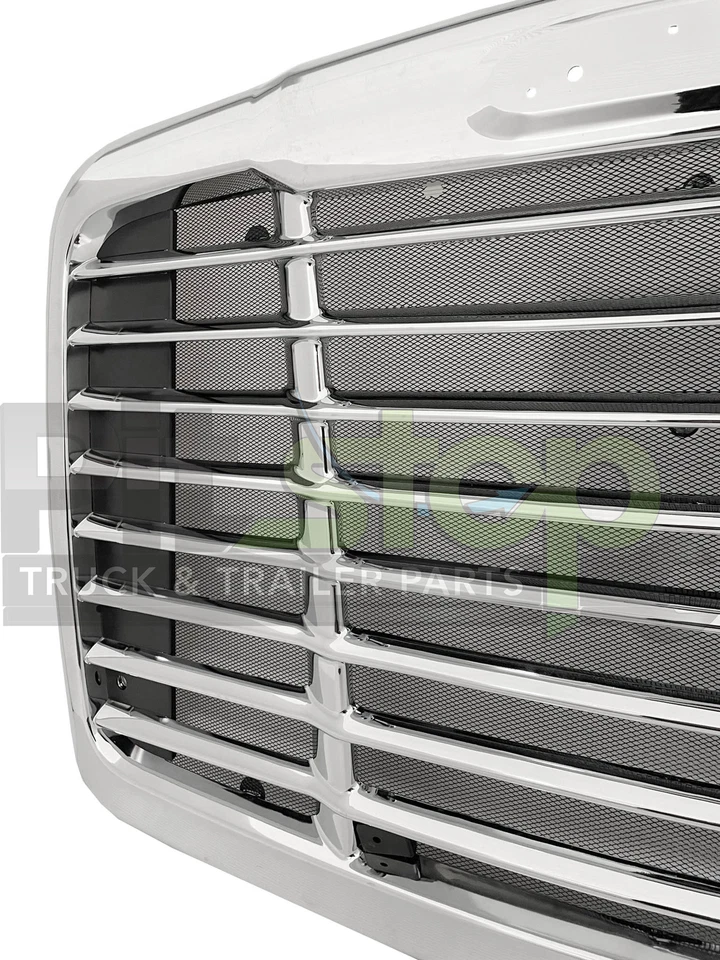 Freightliner Cascadia Old Gen 08-17 Chrome Grill Grille With Bug Screen - Image 2 of 2