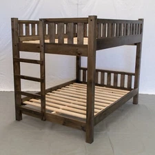 Farmhouse Rustic Bunk Bed Full/Full- Solid Wood/Made in USA/Free Shipping