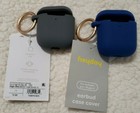 Heyday AirPods AirPods Silicone Case with Clip. 1 Shadow Gray and 1 Blue