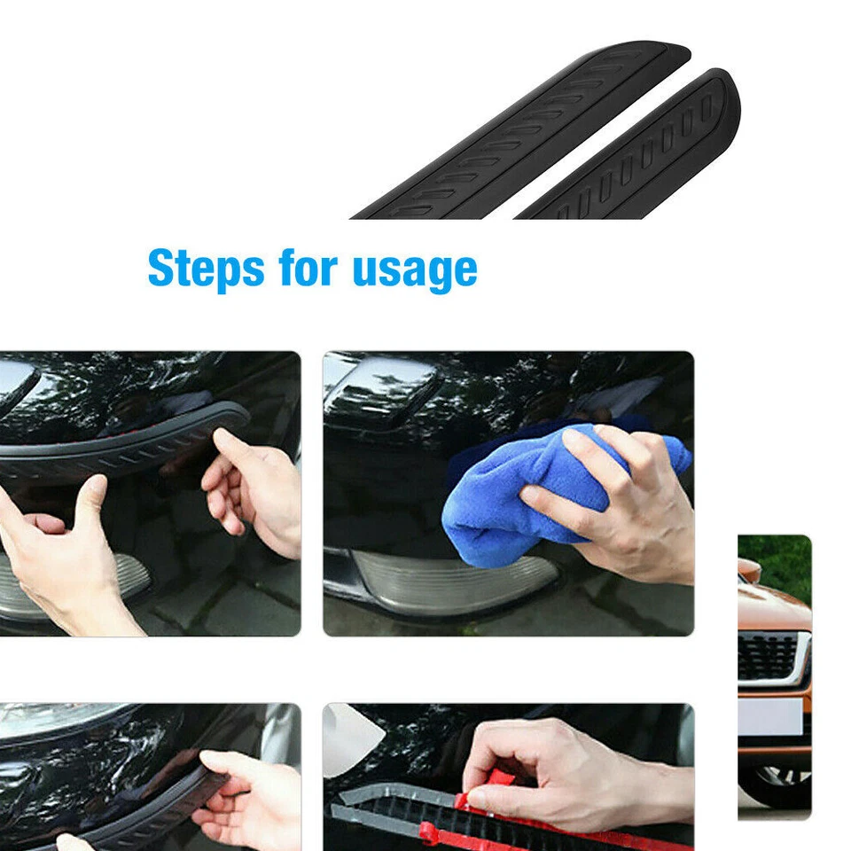 Par de accesorios de cubierta protectora antiarañazos para puerta de esquina de parachoques Foto 4 de 4