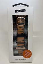 Casetify Apple Watch Band Buckle Tiger Stripes Cognac Gold 38mm 40mm New wBox