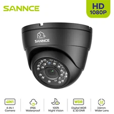 SANNCE 2MP 1080P 4in1 Home Dome Security Camera Night Vision Outdoor CCTV IP66