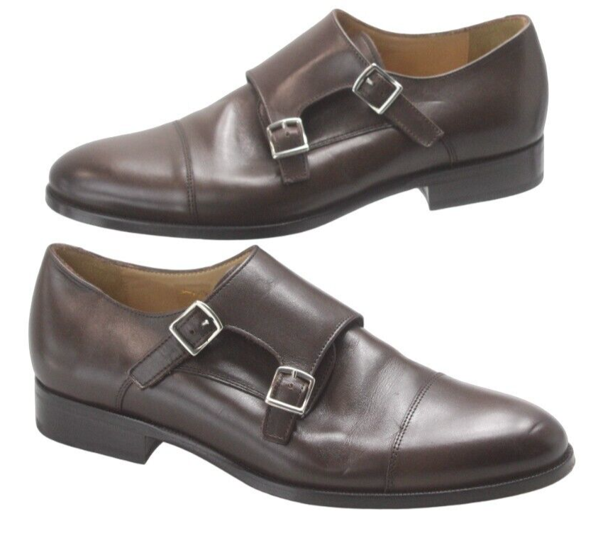 SUITSUPPLY FW1002 Shoes Men EU41 UK7 Leather Double Monk  display picture 1