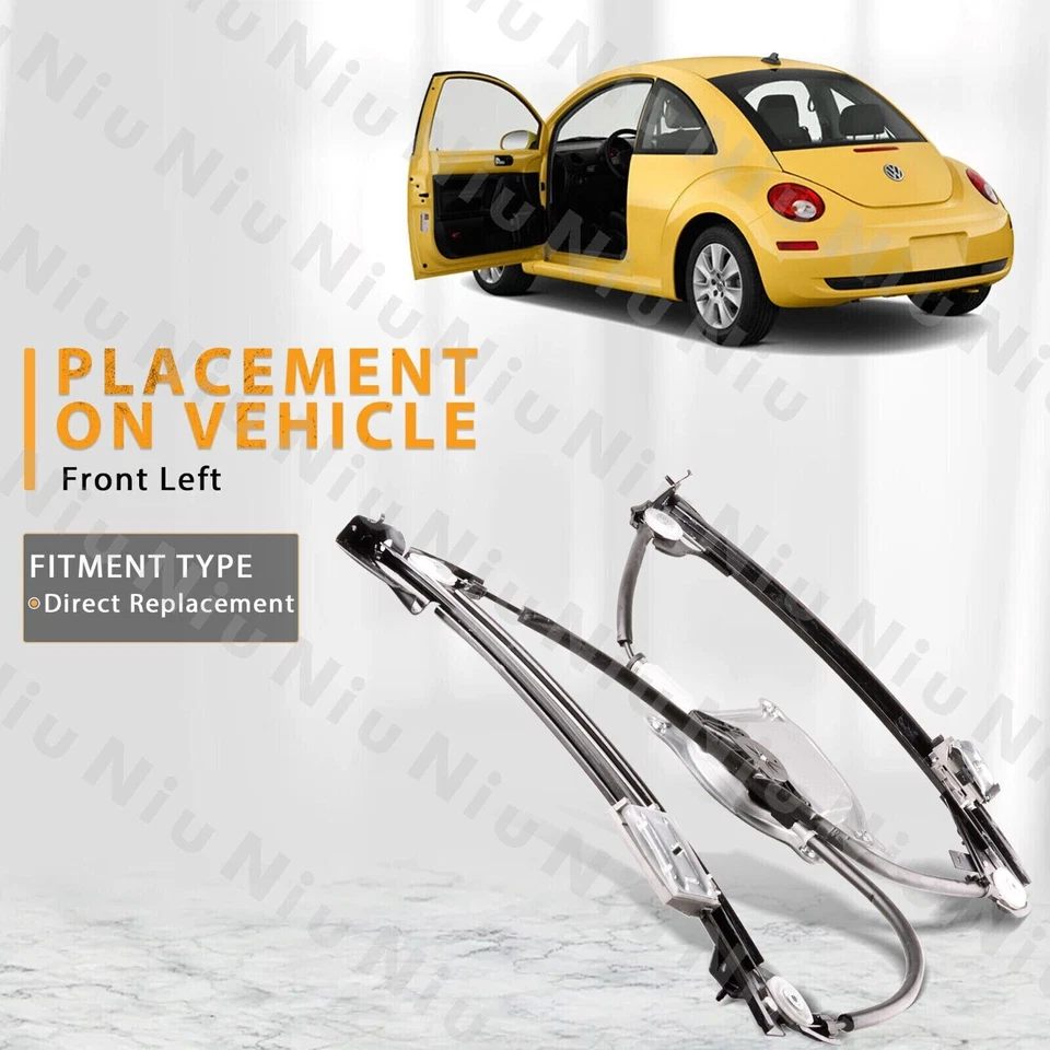 Regulador de ventana eléctrica delantero izquierdo para Volkswagen Beetle Convertible 2003-10 Foto 3 de 4