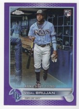 Vidal Brujan 2022 Topps Chrome Update #USC91 Rookie Debut RC Purple Refractor
