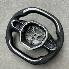 Real Carbon Fiber Steering Wheel Perforated Fits For Peugeot 408/50/400/5008