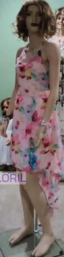 Sequin Hearts Girl's Pink Floral High Low Dress H344 Missing tag see measurement - Picture 9 of 9