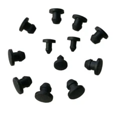 Black Snap-on Hole Plug Silicone Rubber Blanking End Caps Tube Pipe 2.5mm~14mm 