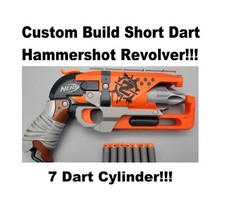 Nerf Hammershot Blaster ¡construcción personalizada! Pistola de juguete modificada con cilindro de 7 disparos de medio dardo