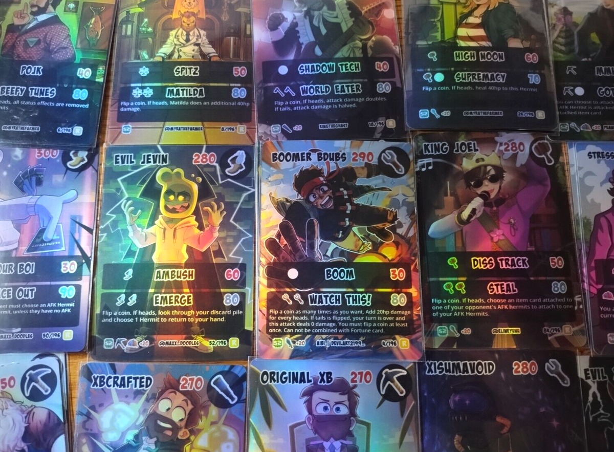 Hermitcraft TCG CREO Rare Holograpic Cards Alter Ego S2 Set Holo