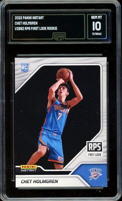 2022 Panini Instant RPS FIRST LOOK ROOKIE /2692 ~ Chet Holmgren ~ GMA 10 GEM