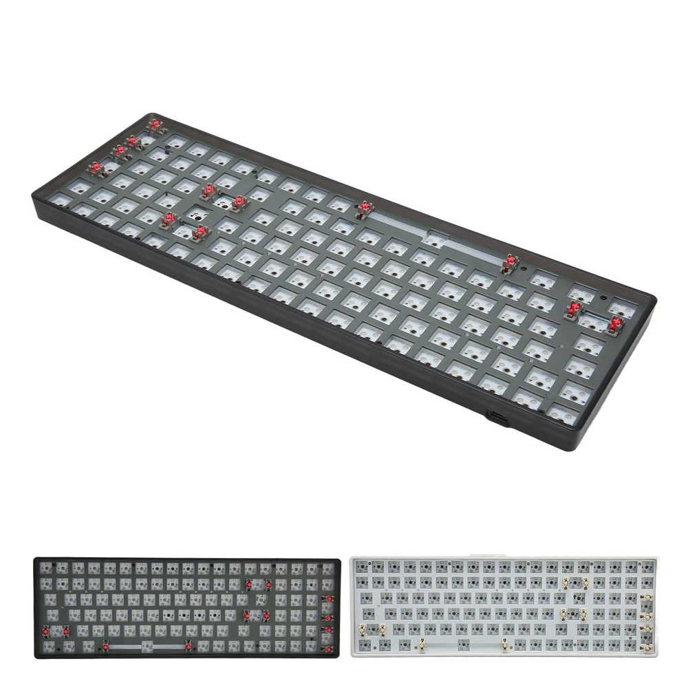 96-Key Hot-Swappable Mechanical Keyboard DIY Kit with 5-Pin Switches