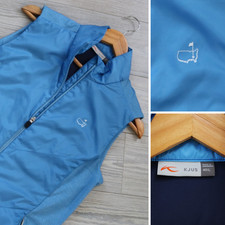 KJUS Women's L Blue Performance Golf Vest 'The Masters' Lightweight Full Zip
