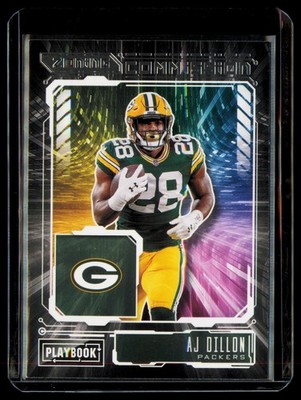 2021 Panini Playbook #ZC-AJD AJ Dillon Zoning Commission Packers