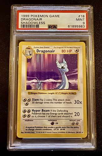 Dragonair (Shadowless) graded PSA 9 for sale on eBay