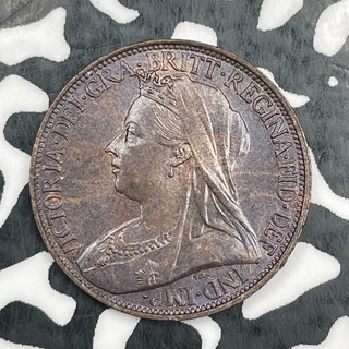 1901 Great Britain Victoria Farthing Lot#DS913 High Grade! Beautiful!