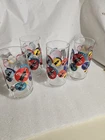 Vintage Coca Cola Glasses Multicolor Labels 1995 Set of 4-12 oz. Beautiful New
